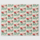 霜の降りた雪だるま-魔法 ラッピングペーパー (フラット)