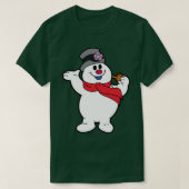 霜の降りた雪だるま Tシャツ (デザイン正面)