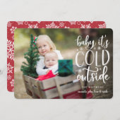 霜の降りた願い |ホリデーフォトカード シーズンカード (正面/裏面)