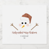 霜の降りた願い!メリークリスマス スパークリングワインラベル (シングルラベル)