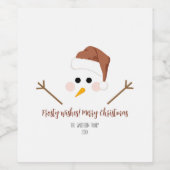 霜の降りた願い！メリークリスマス ワインラベル (シングルラベル)