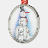 霜の降りた メタルオーナメント (左)