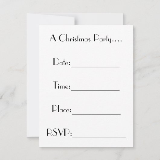 霜の降りた 招待状 (裏面)