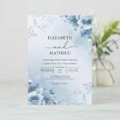霜の降りたAzureフローラ結婚開花 招待状 (スタンド正面)