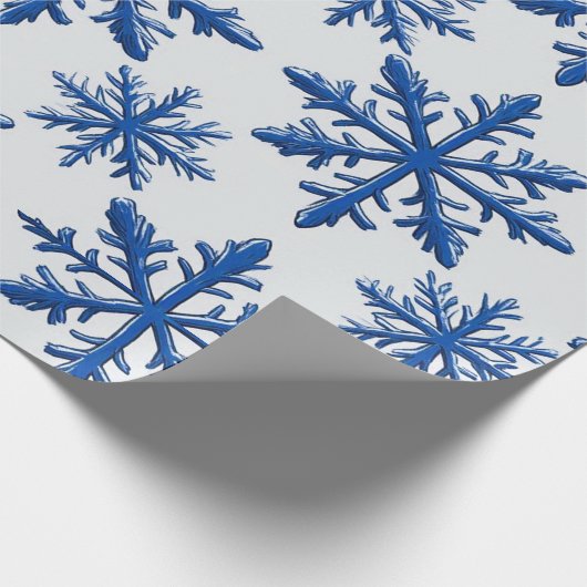 ❄ 霜の雪の結晶 シームレス幾何学模様 ❄ ラッピングペーパー (角)
