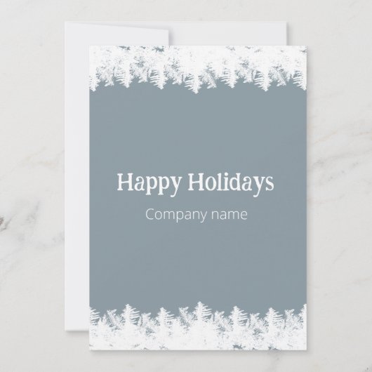 霜の雪片企業のクリスマスパーティー 招待状 (裏面)