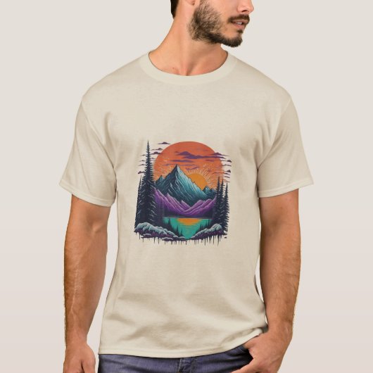 霜の静けさ – 冬の風景Tシャツ Tシャツ (正面)