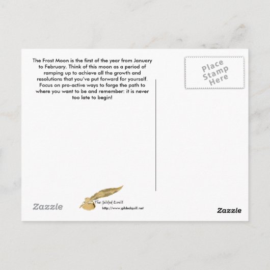 霜月葉書 ポストカード (裏面)