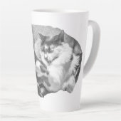 霜枯れの友情 カフェラテマグ (右アングル)