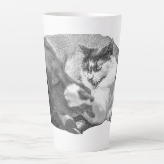 霜枯れの友情 カフェラテマグ (正面)