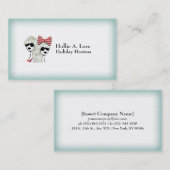 霜状氷|はカスタマイズ可能な青いボーダー|に衰退します 名刺 (正面/裏面)