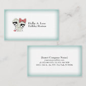 霜状氷|はカスタマイズ可能な青いボーダー|に衰退します 名刺 (正面/裏面)