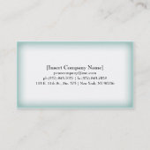 霜状氷|はカスタマイズ可能な青いボーダー|に衰退します 名刺 (裏面)