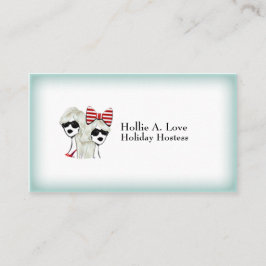 霜状氷|はカスタマイズ可能な青いボーダー|に衰退します 名刺