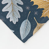 霜落ちた離れに覆われた冬の フリースブランケット (角)