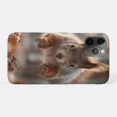 霜降った森を飛び跳ねるアカリス Case-Mate iPhoneケース (裏面(横))