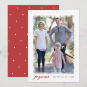 霜降りのホリデー フォト カード (正面/裏面)