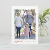 霜降りのホリデー フォト カード (スタンド正面)