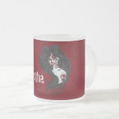 霜降りガラスの入れ墨カップの日 フロストグラスマグカップ (正面右)