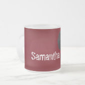 霜降りガラスの入れ墨カップの日 フロストグラスマグカップ (正面左)