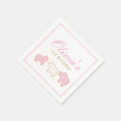 霜降りサーカス動物クッキー誕生日パーティーデコール スタンダードカクテルナプキン (角)