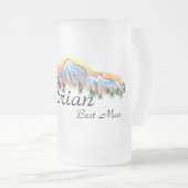 霜降りビアマグのカスタマイズ可能結婚式の引き出物 フロストグラスビールジョッキ (正面右)