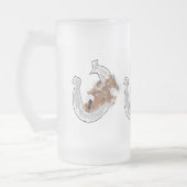 霜降りビアマグ：ラッキー フロストグラスビールジョッキ (左)