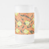 霜降りビアマグ：ワイルドフラワー フロストグラスビールジョッキ (正面右)