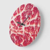 霜降りビーフステーキの食感アップ ラージ壁時計 (傾斜)