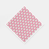 霜降りピンクハートカップケーキデザートの愛 スタンダードランチョンナプキン (角)