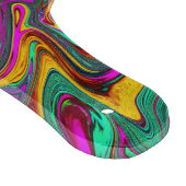 霜降りホットピンクと海泡グリーン抽象芸術アート カッティングボード (角)