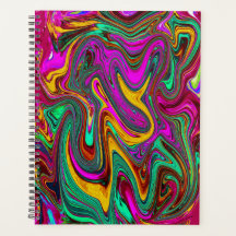 霜降りホットピンクと海泡グリーン抽象芸術アート