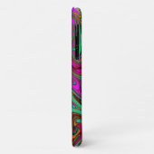 霜降りホットピンクと海泡グリーン抽象芸術アート Case-Mate iPhoneケース (裏面/左)