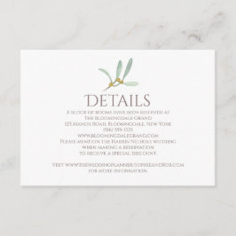 霜降りヤドリギ冬の結婚式 エンクロージャーカード