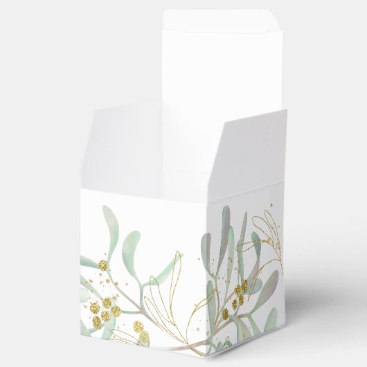 霜降りヤドリギ冬の結婚式 フェイバーボックス (オープン)