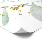 霜降りヤドリギ冬の結婚式 ポスター (角)