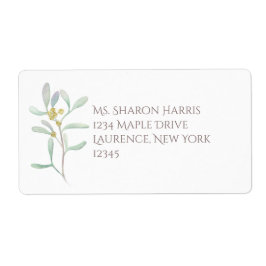 霜降りヤドリギ冬の結婚式 ラベル