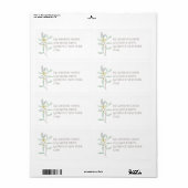 霜降りヤドリギ冬の結婚式 ラベル (フルシート)