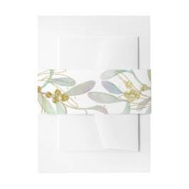 霜降りヤドリギ冬の結婚式 招待状ベリーバンド