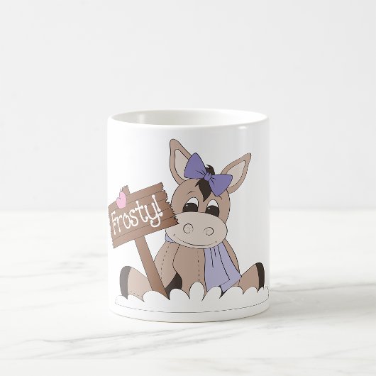霜降り冬のロバ コーヒーマグカップ