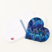 霜降り紙,抽象芸術ブルーピーコック模様，渦巻き ノートブック (内部)