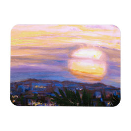 霞んだ夕日 マグネット