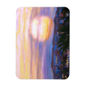 霞んだ夕日 マグネット (縦)