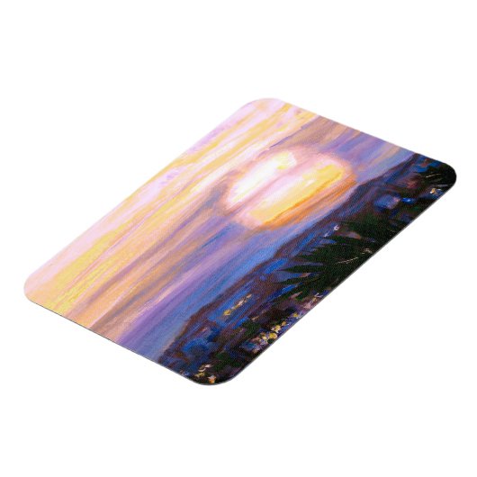 霞んだ夕日 マグネット (左側)