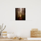 霧がかったウッドランドパス ポスター (キッチン)