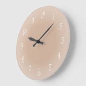 霧がかったエッジローズベージュフロステッドデザイン色選択 ラージ壁時計 (傾斜)