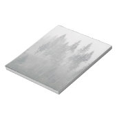 霧がかったエバーグリーンの森の写真 ノートパッド (回転)