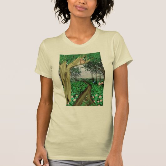 霧がかったフォレストパスTシャツ Tシャツ (正面)
