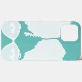 霧がかったブルーガールビッグアフロホワイトサングラス Case-Mate iPhoneケース (裏面 (横))