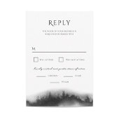 霧がかったマウンテンブラックウォーター結婚カラー 出欠カード